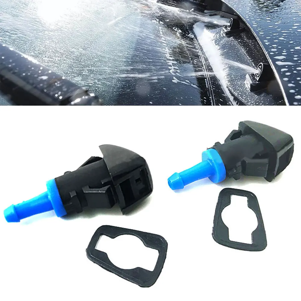 2Pcs Front Windshield Wiper Washer Hood Jet Sprayer Nozzle For Jeep Patriot