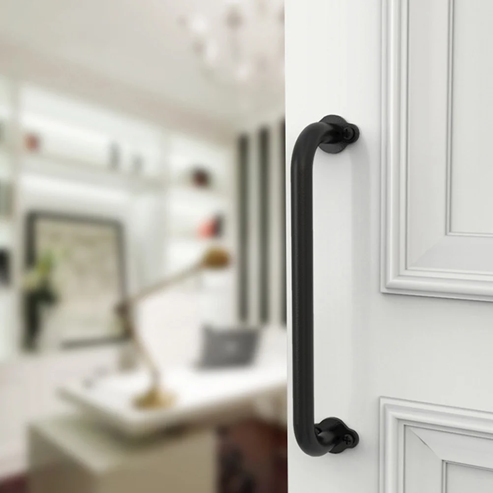 

Black Barn Carbon Steel Sliding Door Pull Garage Rust Resistant Durable Handle For Interior Closet Pantry Garage Door Furniture