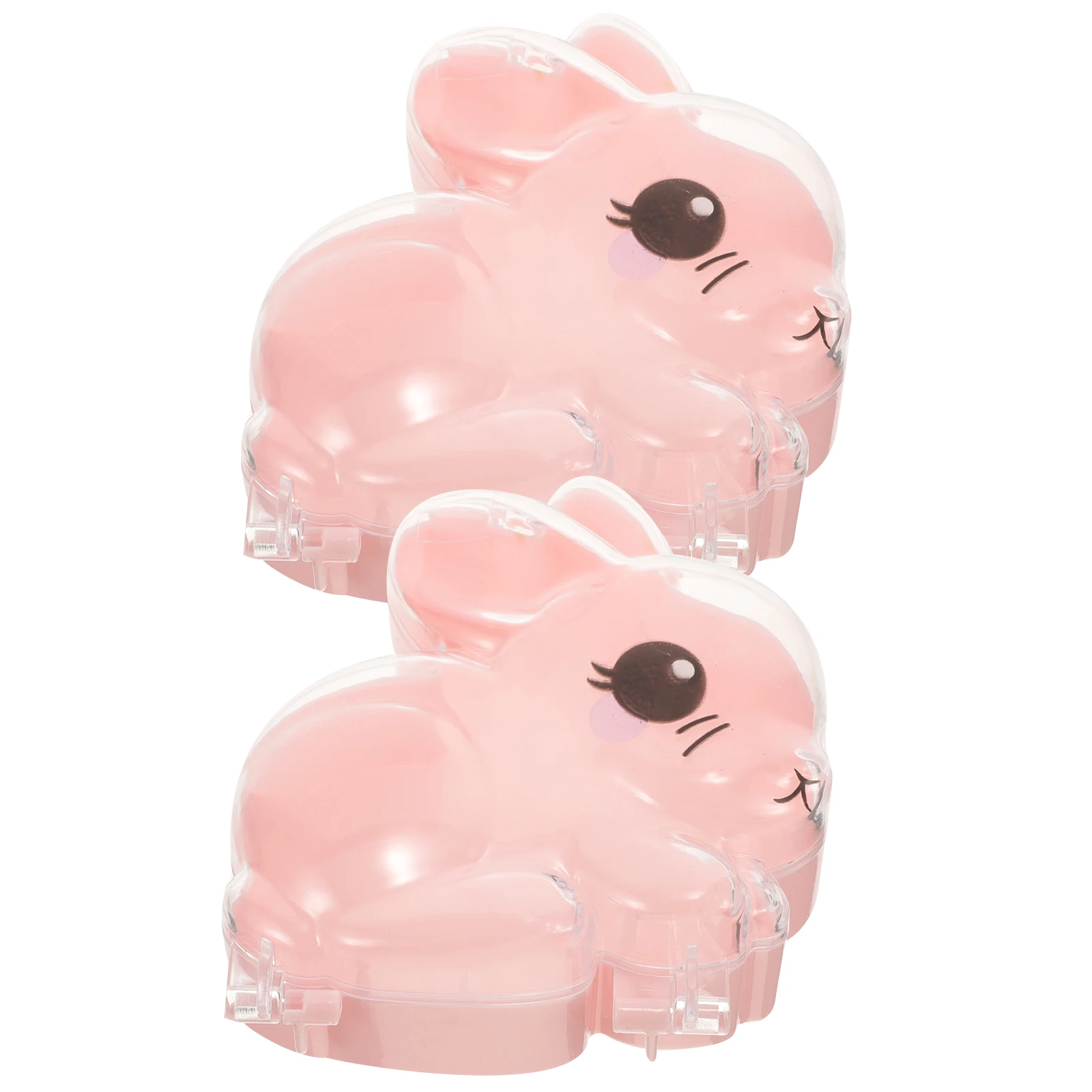 

2pcs Rabbit Shaped Candy Boxes Clear Plastic Treat Packaging Gift Favor Boxes for Candies chocolates Sweets Gifts