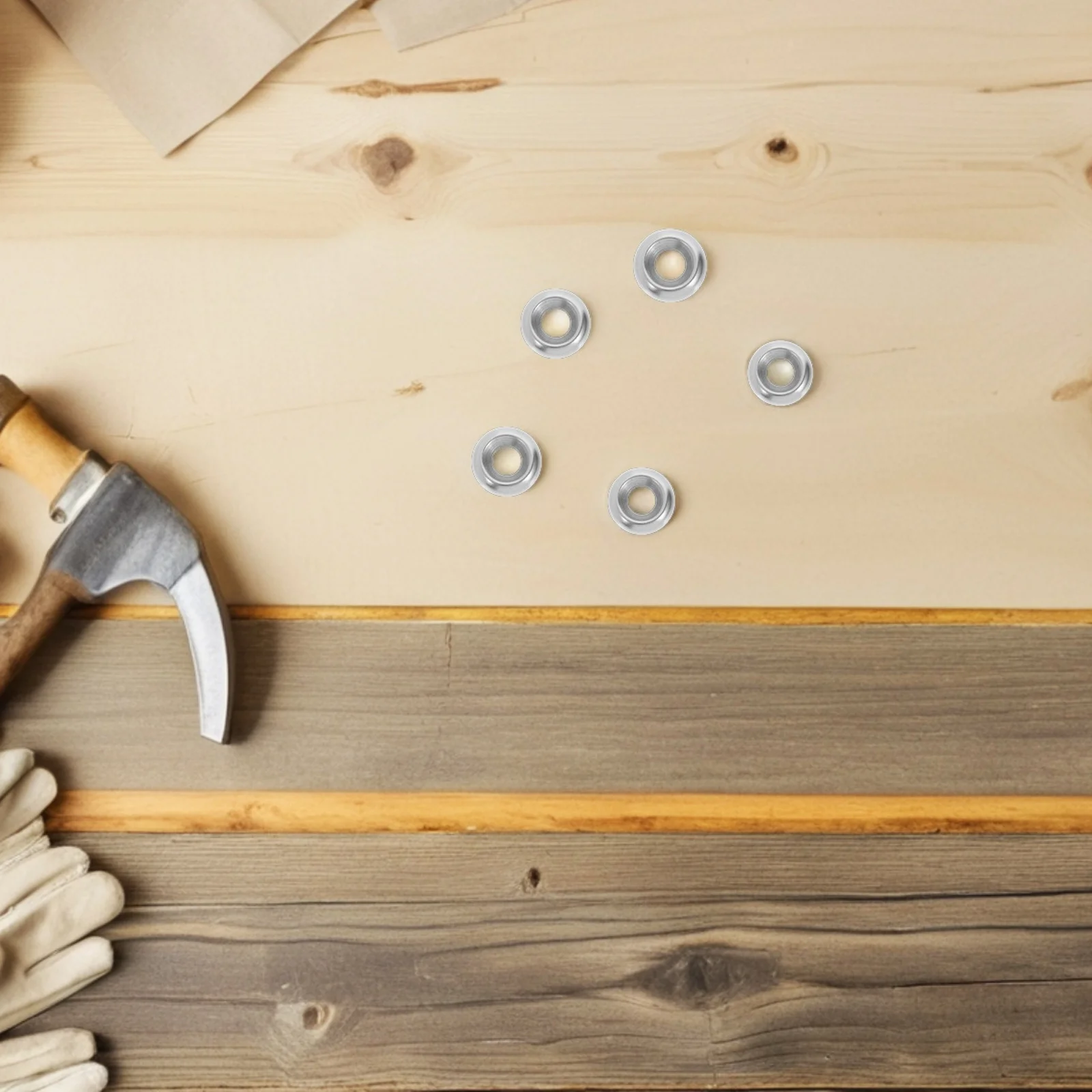 200 قطعة من غسالات المسمار المعدنية على شكل وعاء من الفولاذ المقاوم للصدأ لغسالة تشطيب الخشب الصناعي الميكانيكية #4