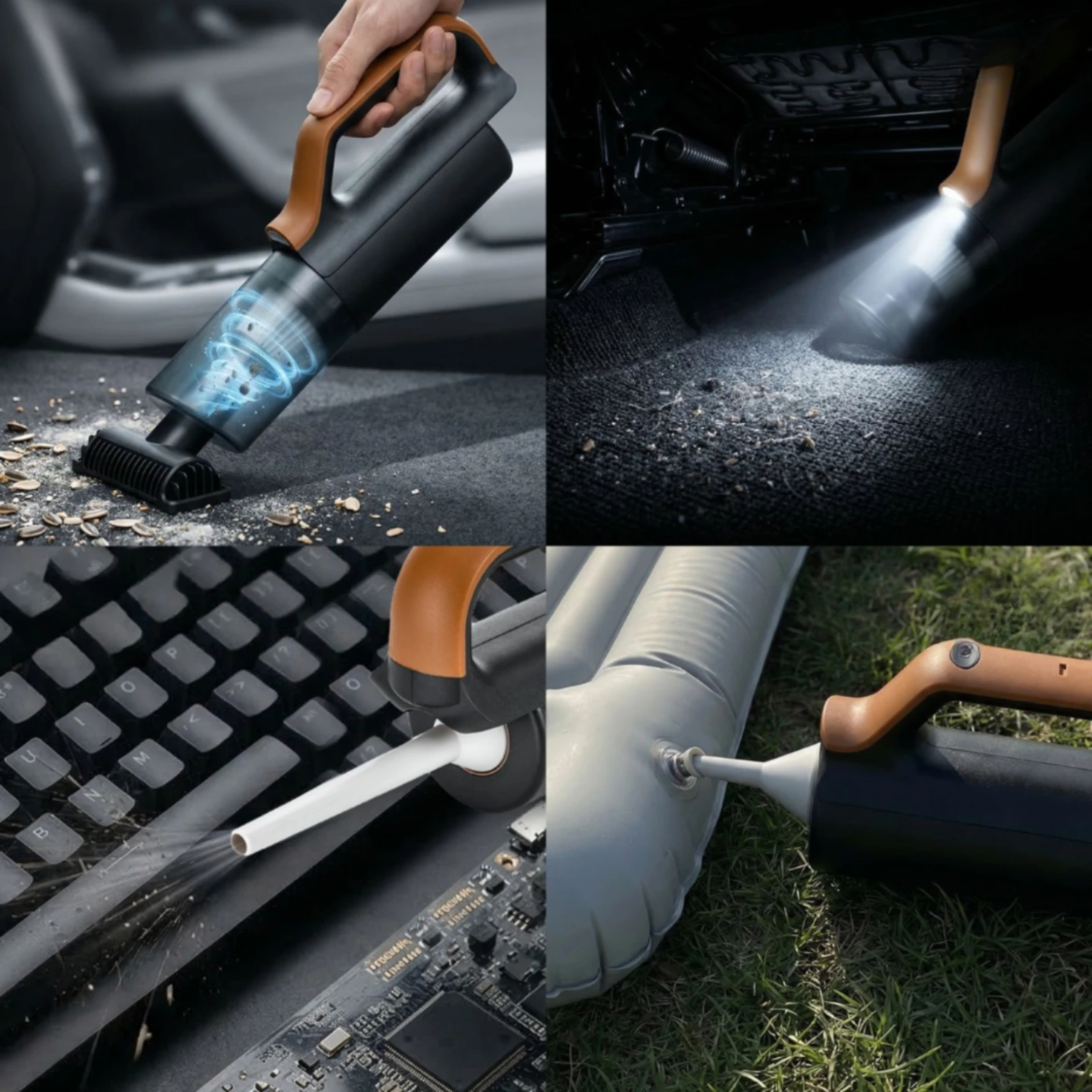 Cordless Car Vacuum Multi-Function Car Vacuum Cleaner Cordless Appliance Multifunctional Lightweight for Drivers