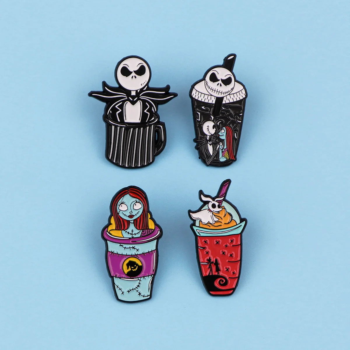 Nightmare Before Christmas Enamel Pin Skull Brooches for Women Lapel Pins Badges on Backpack Clothing Accessories Jewelry Gifts