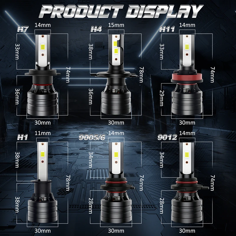 2 قطعة سيارة العلوي H4 H7 LED H11 Hb3 Hb4 9005 9006 H1 9012 مصابيح السيارات 180 واط 30000LM ضوء مصباح الأبيض 6000 كيلو 12 فولت Led المصباح الكهربي