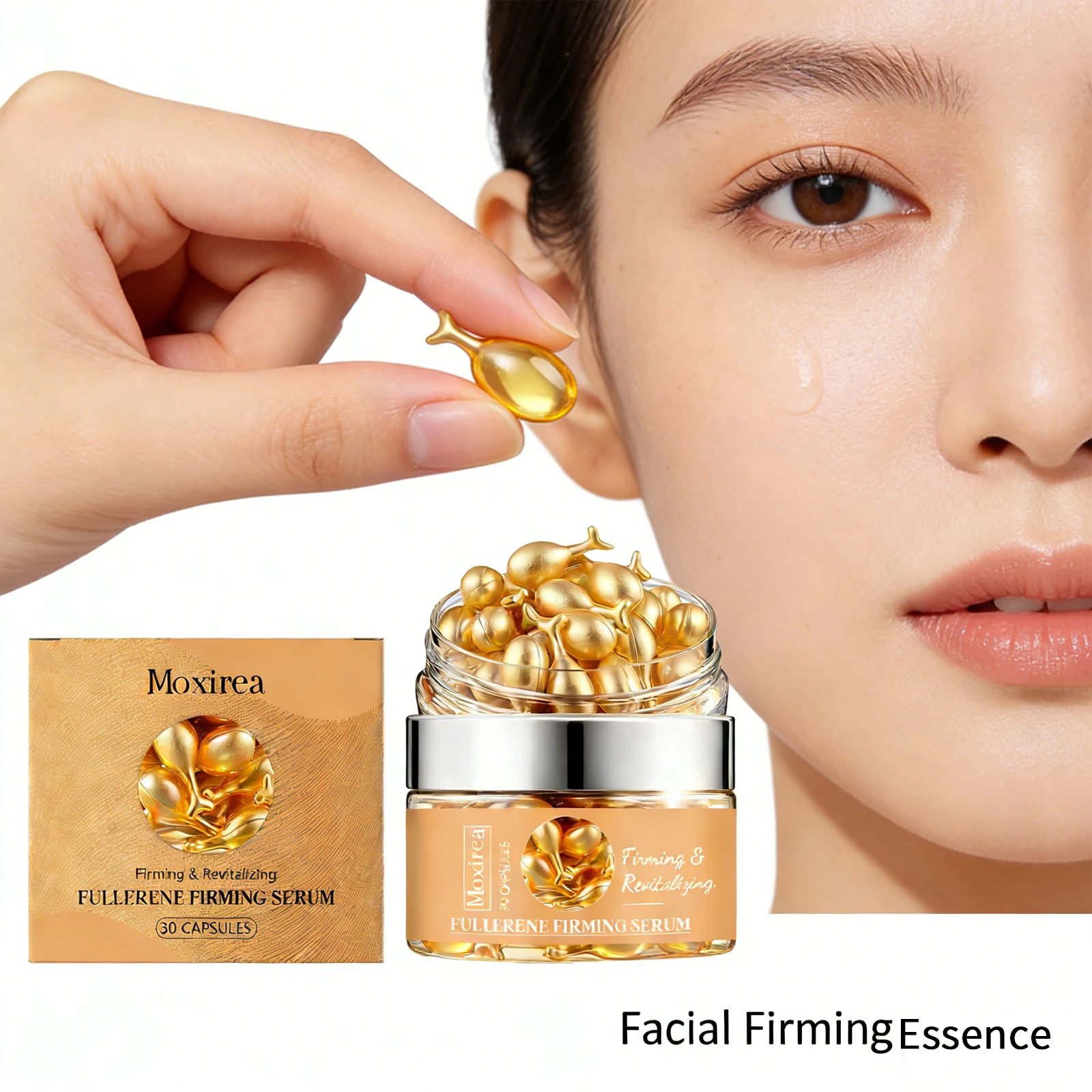 

Moisturizing Firming Facial Essence Capsules Improve Rough Dullness Lighten Fine Lines Lift Outline Increase Collagen Face Serum