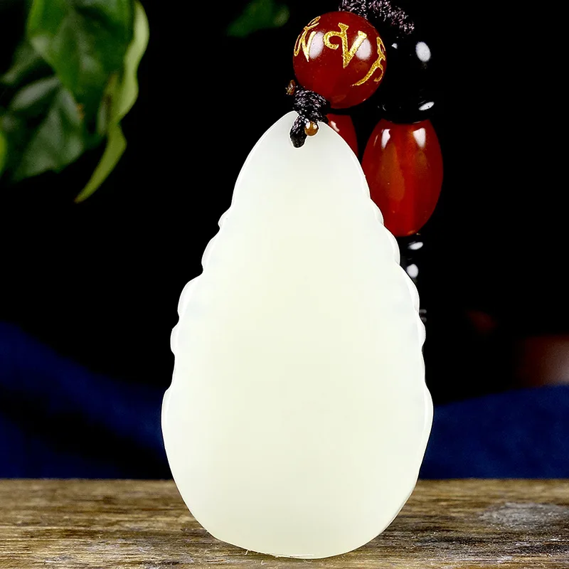 Hotan Jade Buddha Pendant - Guardian Deity Zodiac Signs Of Sheep And Monkey - Dainiyu Tathagata