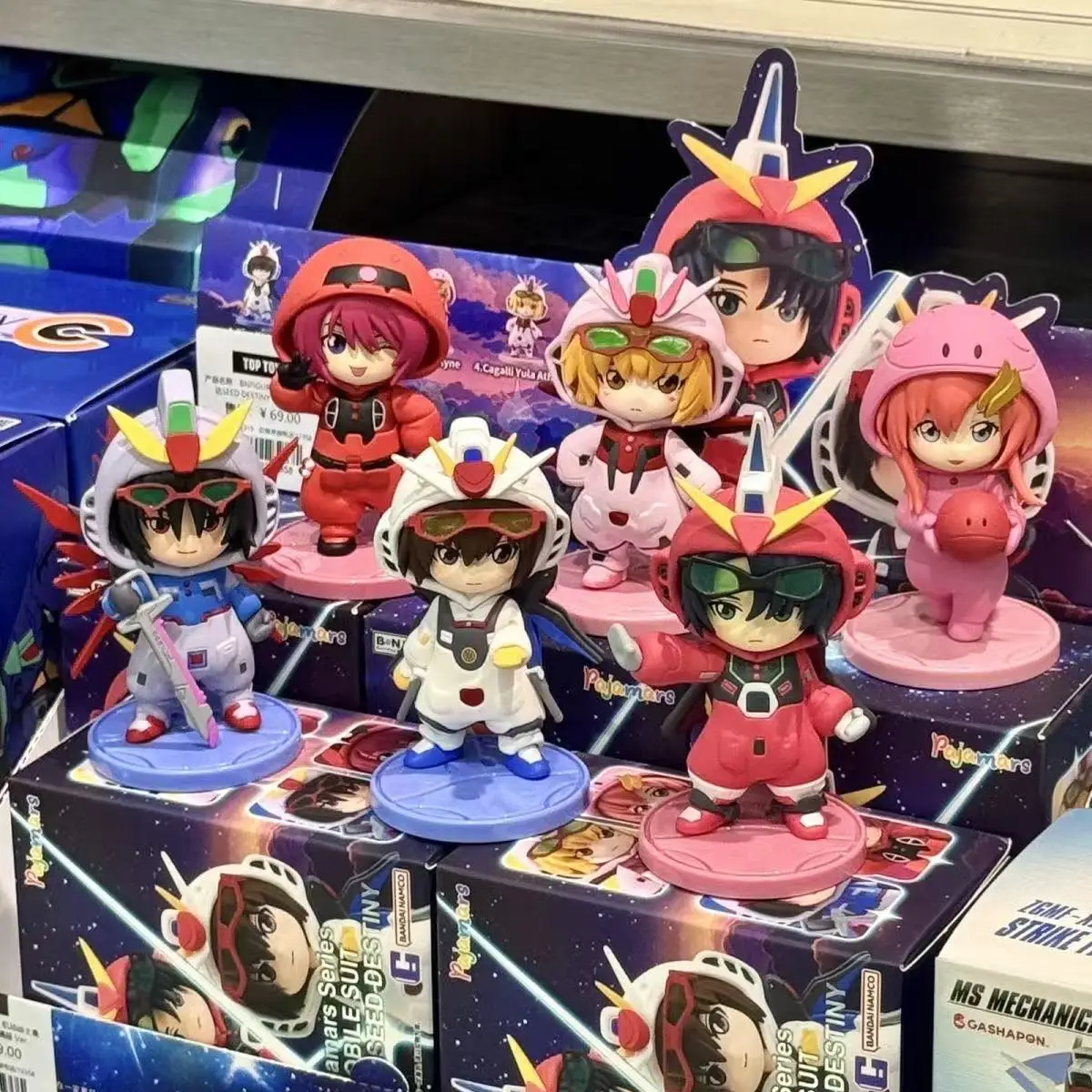 2025 Product Gundam Seed Destiny Pajama Doll Costume Series Gundam Blind Box Figurine Anime Peripheral Model Desktop Decoration