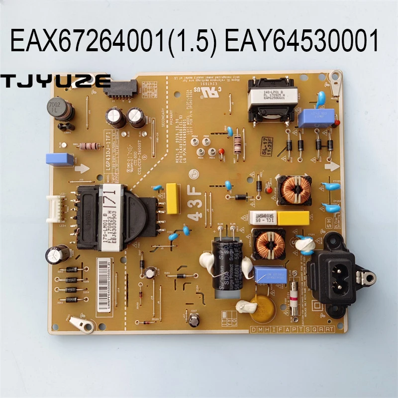 

Brand New EAX67264001(1.5) EAY64530001 LGP43DJ-17F1 Power Supply Board is for 43LJ594V-ZA 43LK5900PLA 43LK5700PUA 43LJ5500-UA TV