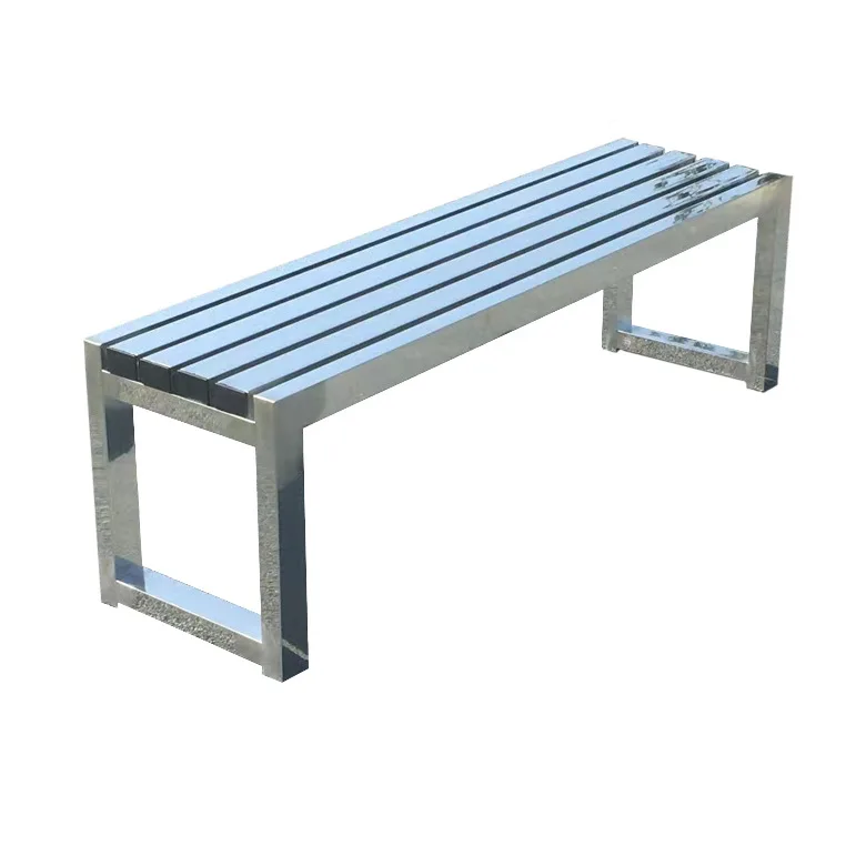 Modern style professional long stainless steel composite park garden courtyard outdoor bench