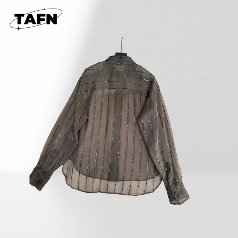 レディース ボタンダウンシャツ カラーブロック カジュアルブラウス レディース リネンシャツ チュニックスタイル カジュアル ルーズブラウス AH1517