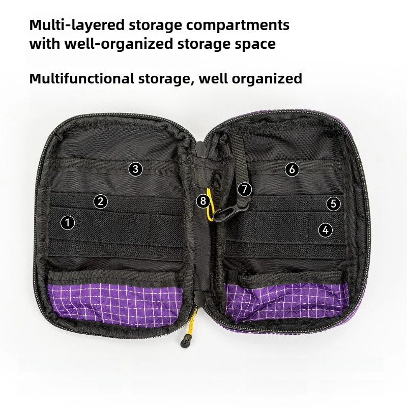 Hikeman التكتيكية EDC حقيبة التخزين أدوات في الهواء الطلق تنظيم الإسعافات الأولية ركاب المشي لمسافات طويلة الرجال المحمولة بطاقة صغيرة حقيبة الظهر #2