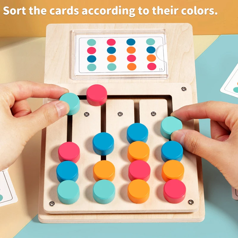 

Montessori Wooden Color Shape Matching Cognition Learning Game Board Early Stimulate Children Brain Logic Thinking Develop Toys