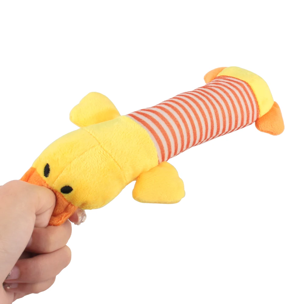 Fit for All Pets Dog Cat Fleece Toys Popular Squeak Chew Sound Dolls Elephant Duck Pig Pet Funny Plush Toys