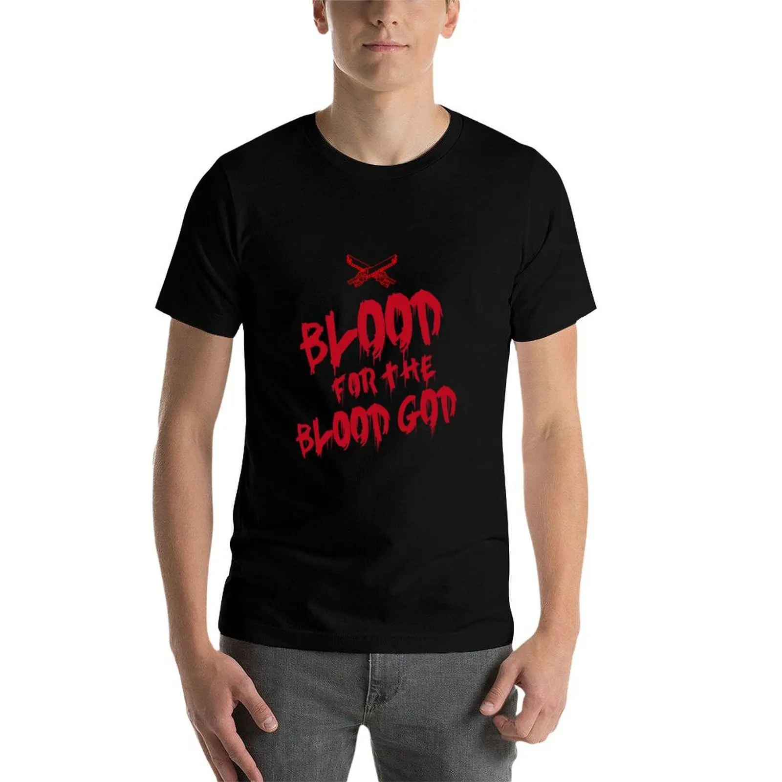 

Khorne Chaos God Graffetti - Blood for the Blood God T-Shirt t shirts for man graphic funny anime t shirts oversize T-Shirt