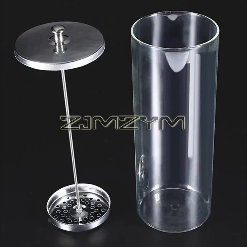 Bouteille de stérilisation pour coiffure, 1 pièce, ciseaux en verre, peigne, couvercle en acier inoxydable, pot désinfectant pour coupe de cheveux, outil de stérilisation pour salon