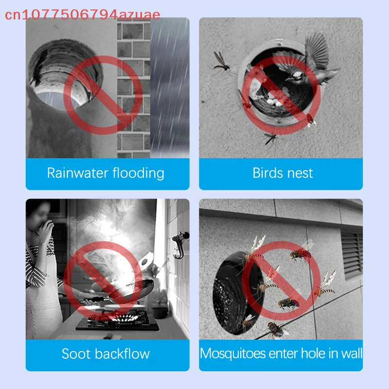 For HVAC System Vent Cover Duct Vent, Dryer Exhaust Vent Wall Vent Stainless Steel Round Vent CoverUniversal Box