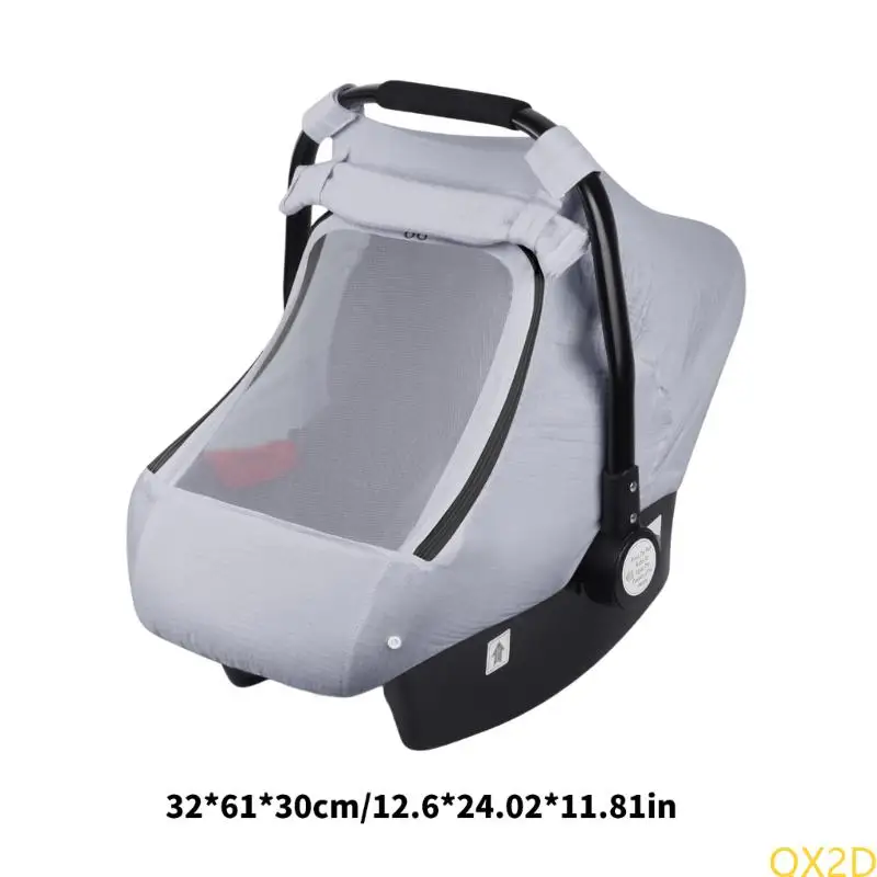 

Infant Car Canopy with Soft & Breathable Window, Baby Strollers Cover for Boys Girls Windproof Carry Basket Sleeve