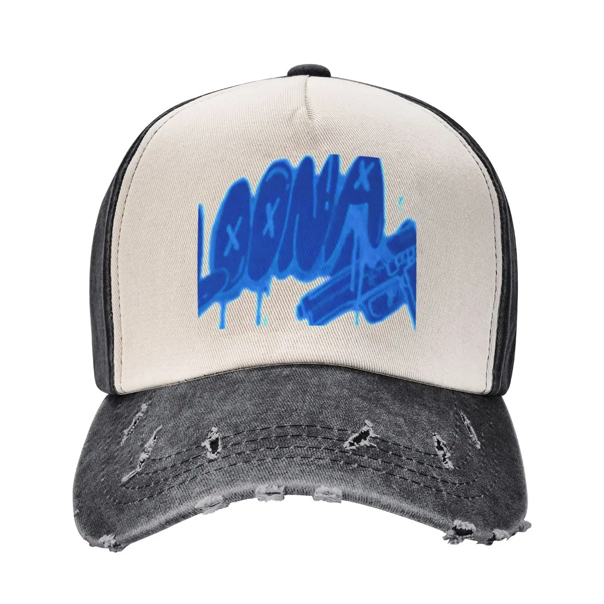 

Loona logo not friends blue Baseball Cap Thermal Visor hiking hat Wild Ball Hat men's big size hat Female Men's