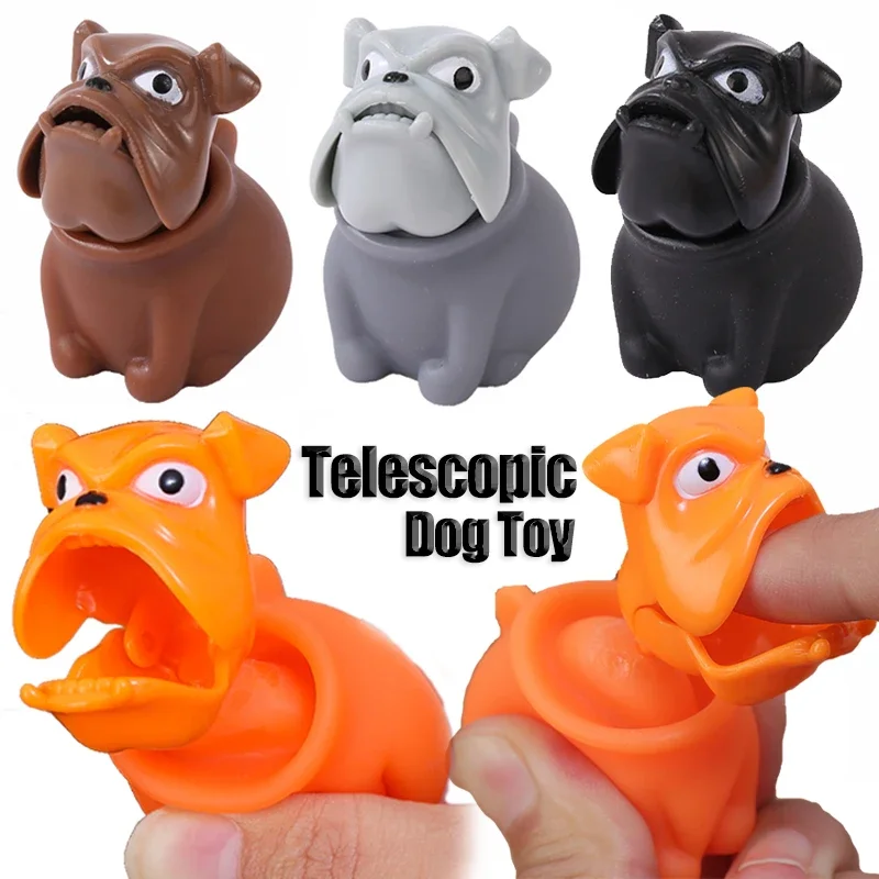 Creative Telescopic Dog Head Pinching Joy Toy Squeezing Slow Rebound Angry Dog Decoration Children and Adults Stress Relief Toy