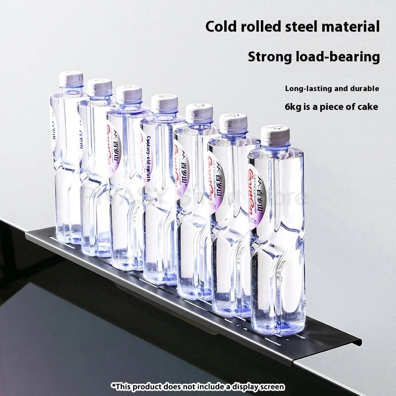 Uniwersalna półka górna do telewizora, bez wiercenia, uchwyt na router, pojemnik na dekoder, stal walcowana na zimno, ABS 180 °   Otwór regulowany do zarządzania kablami