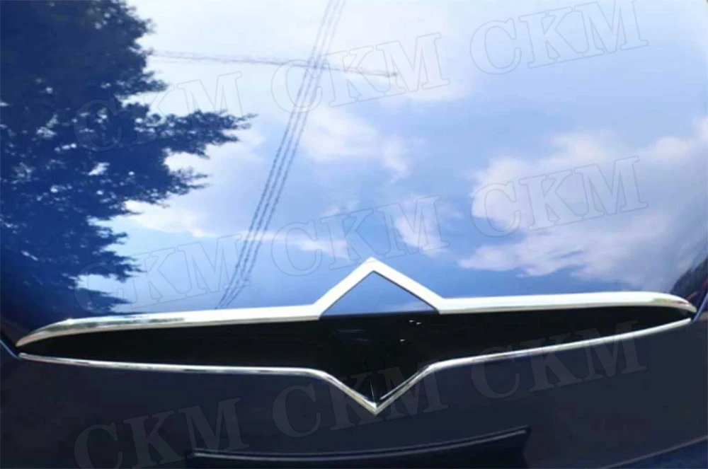 

Для Tesla Model X SUV 2020, украшение автомобиля, передняя средняя сетка, нижняя накладка, полоса из АБС-пластика, карбоновая накладка на капот, отделка из углеродного волокна