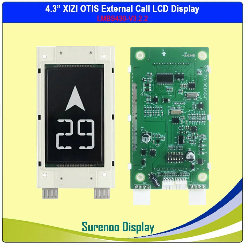 For Original XIZI OTIS External Call LCD Display Panel Module 4.3" Inch LCD LMBS430-V3.2.2 Elevator Accessories