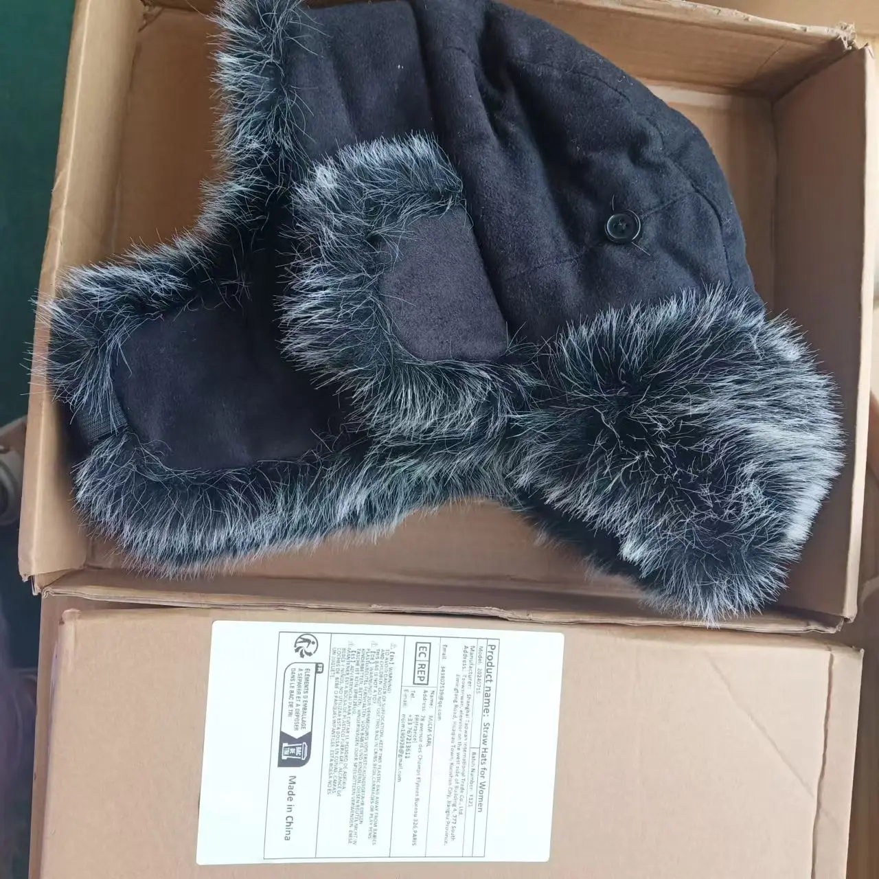 

PU Leather Winter Gear Russian Ushanka Cossack Trooper Hat Trapper Hunter Headwear Pilot Aviator Bomber Cap