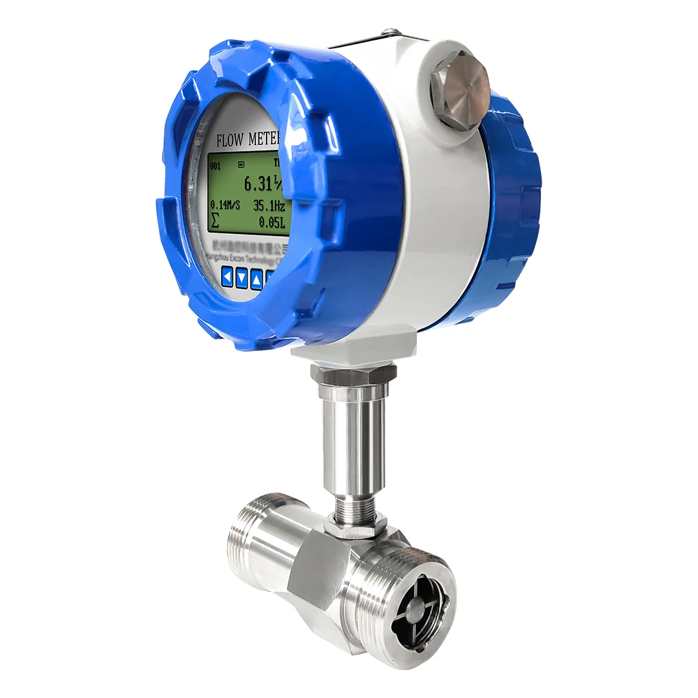 High Accuracy Turbine Flow Meter  LCD Digital Display SS304 Flowmeter 4-20mA RS485 Pulse Output Water Diesel Alcohol Gasoline