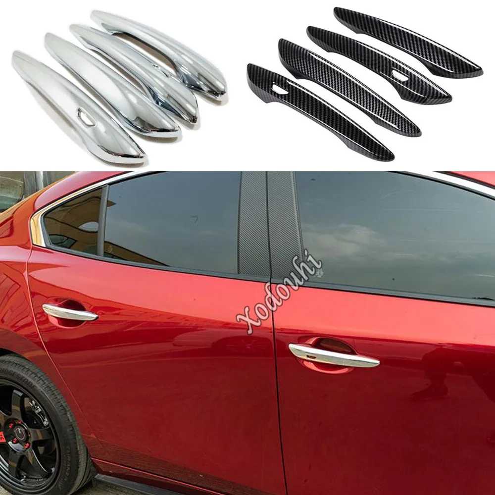 

Для Mazda 3 Mazda3 Axela M3 2019 2020 2021 2022 Детектор автомобиля Накладка ABS Дверная ручка Подлокотник Поручень Лампа Рамка Панель 4 шт.