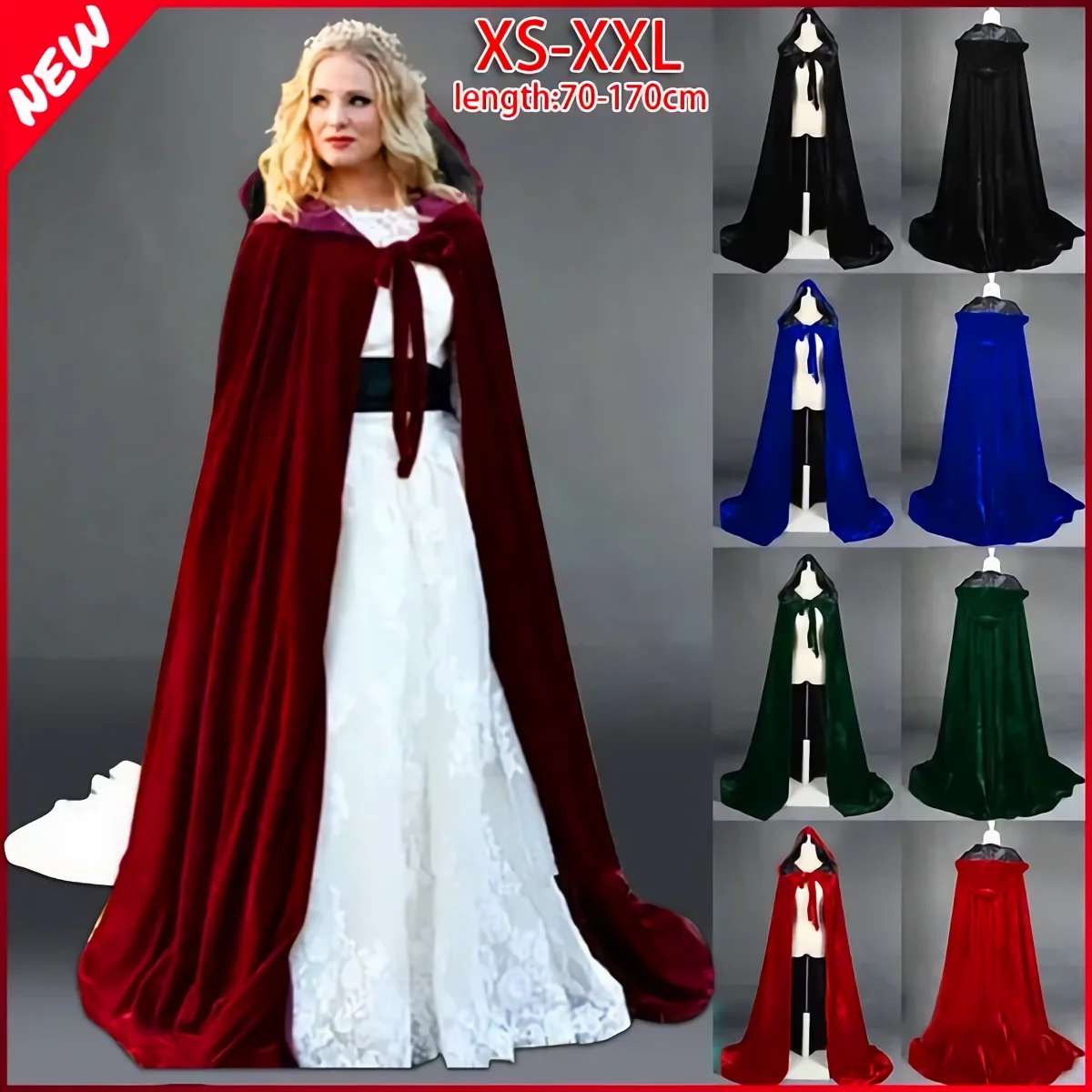 

Women's Cosplay Costumes Vampire Wizard Witch Cape Carnival Costume Halloween Party Suit