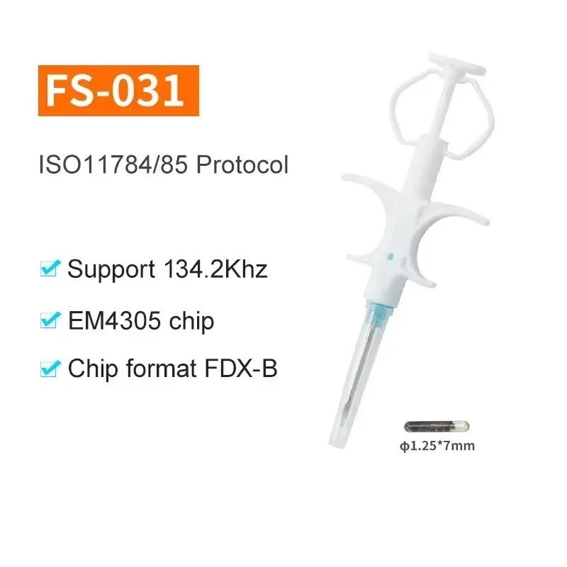100 stks/pak Huisdier EM4305 Microchip 134.2 KHz FDX-B Dier ID Chip Dier Microchip Spuit Internationale Standaard