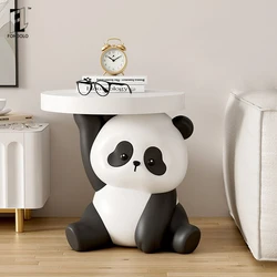 Resina Panda Design Side Table, Cortar Decoração, Casa simples, Crianças, Mulheres, Artesanato, Sala de estar, Sofá, Cabeceira, Mesa de armazenamento, Presente