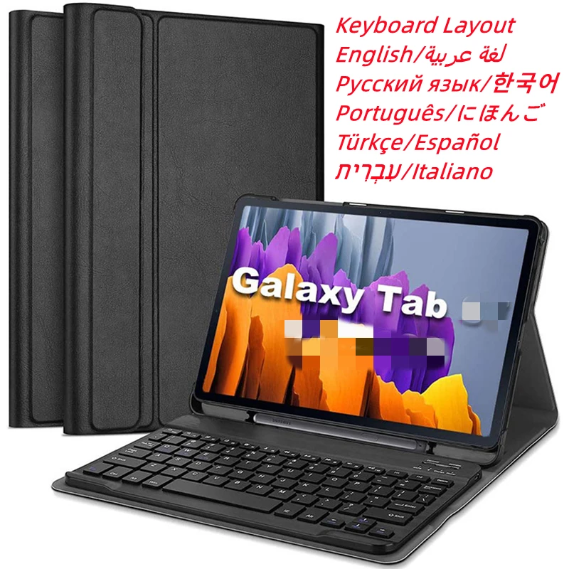 

Case for Samsung Galaxy Tab S8 S7 11' Wireless Keyboard Case Tab A8 2022 S6 Lite Cover Russian Spanish Korean Tablet Keyboard