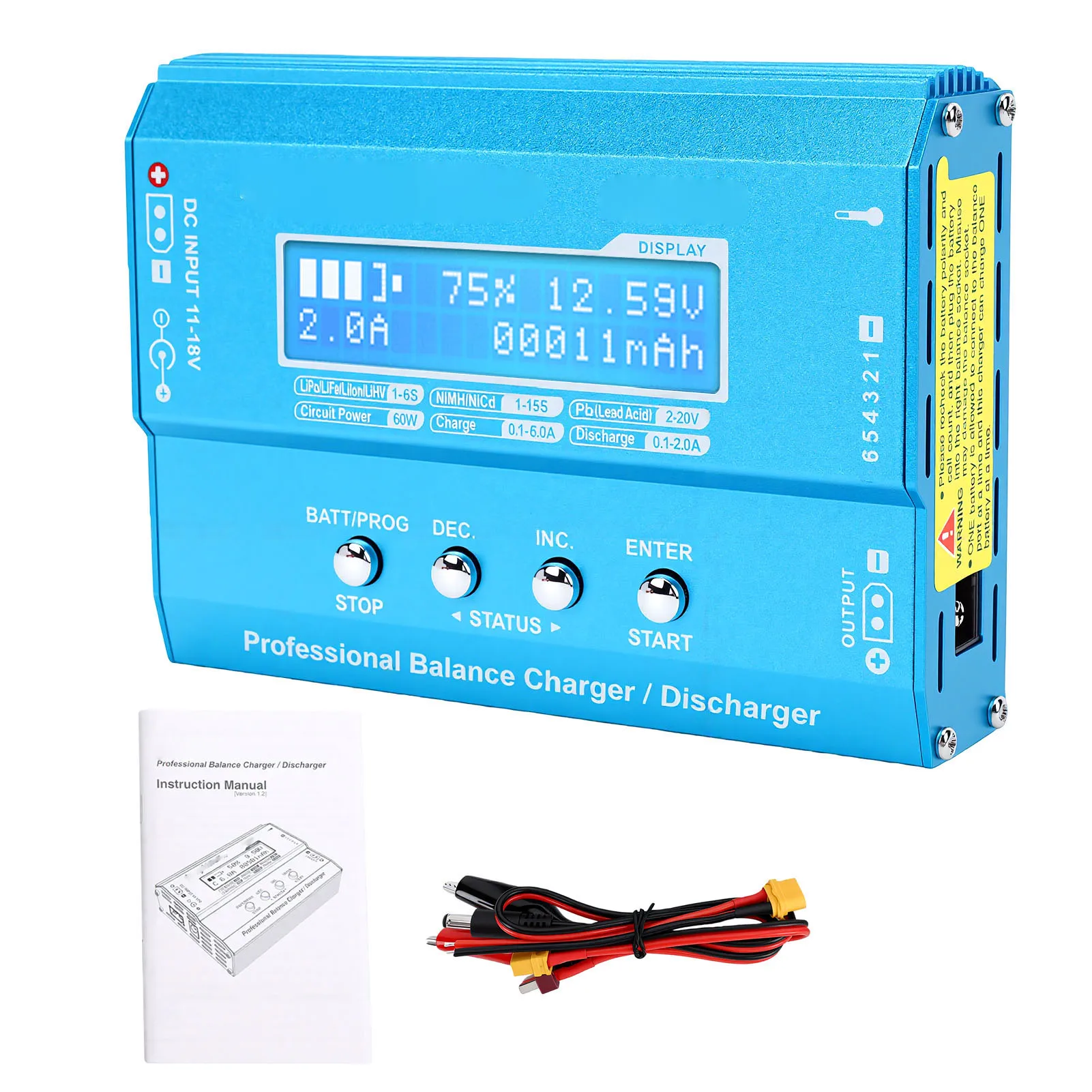 Digital battery balancer  with LCD display, compatible with LiHV LiFe NiMH and NiCd batteries RC balancer