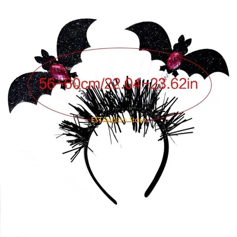 Y5GC Halloween Party Props Bat Headband for Kids Spring Hairhoop Carnivals Costume Novelty Hairband Adult Roleplay Headdress