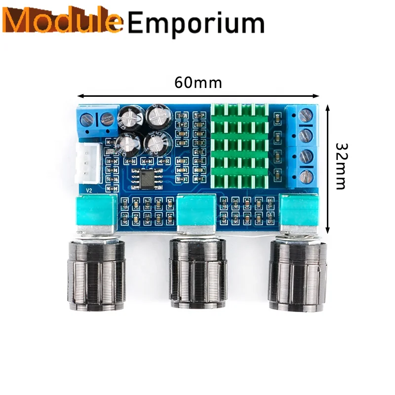 Hot Sale 2X80W High-power Dual-channel Audio High Bass Adjustment Board Digital Power Amplifier TDA3116D2