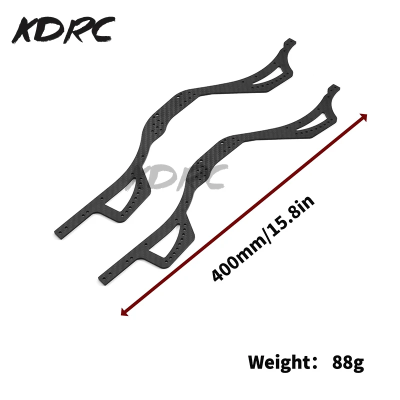 Axial SCX10 pro 1/10 RC Crawler Carbon Fiber Chassis Rail Set Upgrade Parts Accessories for Enhanced Performance
