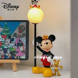 Cartoon Disney Mickey Minnie Night Light Bedroom Decoration Table Lamp Cartoon Doll Reading Desktop Ornaments Christmas Gift