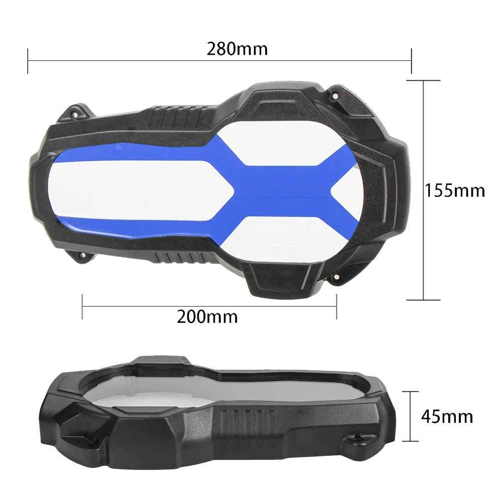 Protection de Lumière de Sauna pour Moto, avec 3 Couvertures de Lentille Fluorescentes, pour BMW Runder GS R1200 GS Adventure R1250GS 2013-2023 2024