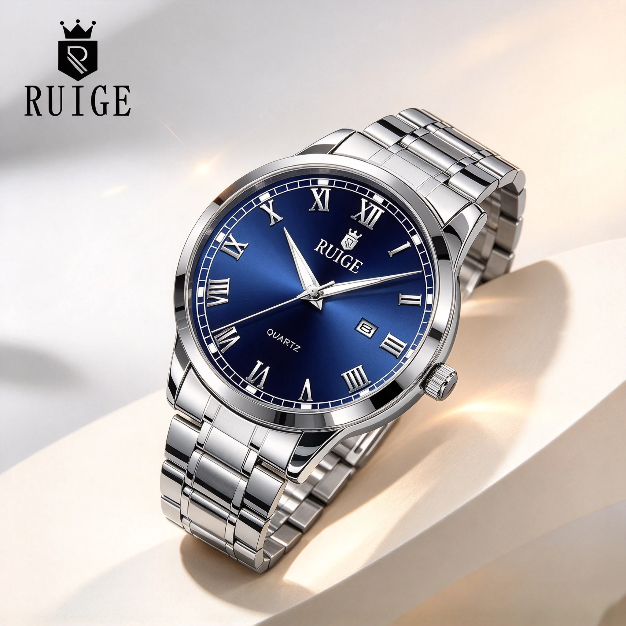 Hot Riggs Men's Fashion Watches Roman Digital Dial Simple Luminous Waterproof Fashion Watch Reloj Hombre