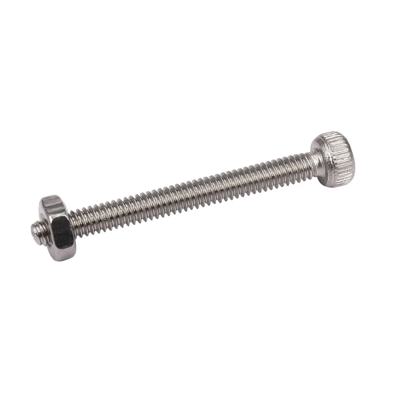 M2 x 20mm Długie gniazdo sześciokątne Śruby radełkowane Zestaw śrub i nakrętek 20 szt.