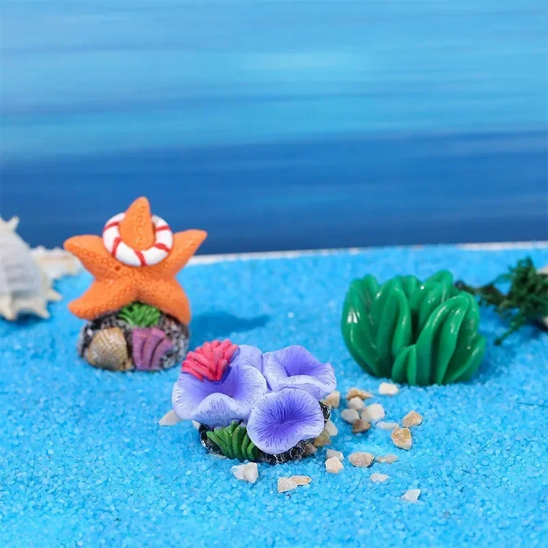 Colorful Resin Aquarium Mini Artificial Coral Reef Decoration Fish Tank Coral Stone Landscape Ornament Aquarium Accessories