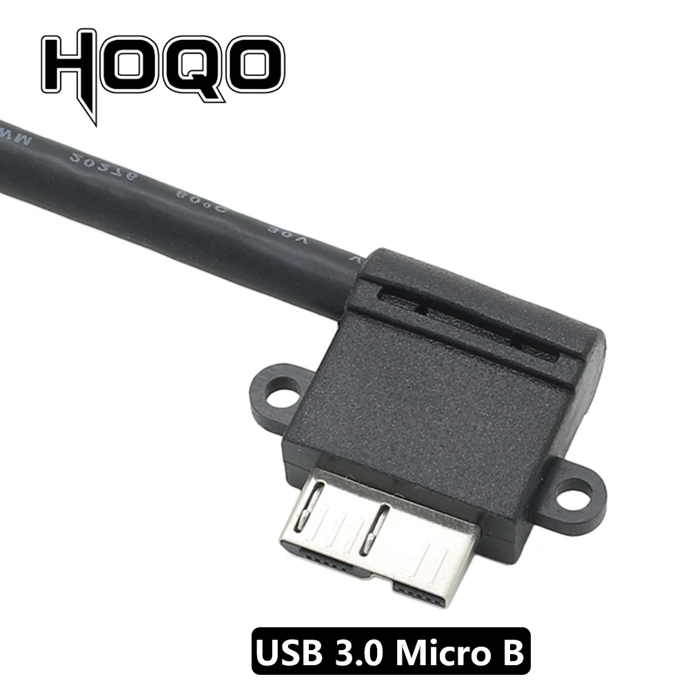 USB 3.0 A 90 درجة حتى زاوية ذكر إلى مايكرو B ذكر 90 درجة الزاوية اليسرى كابل قصير تستخدم لنقل البيانات والشحن