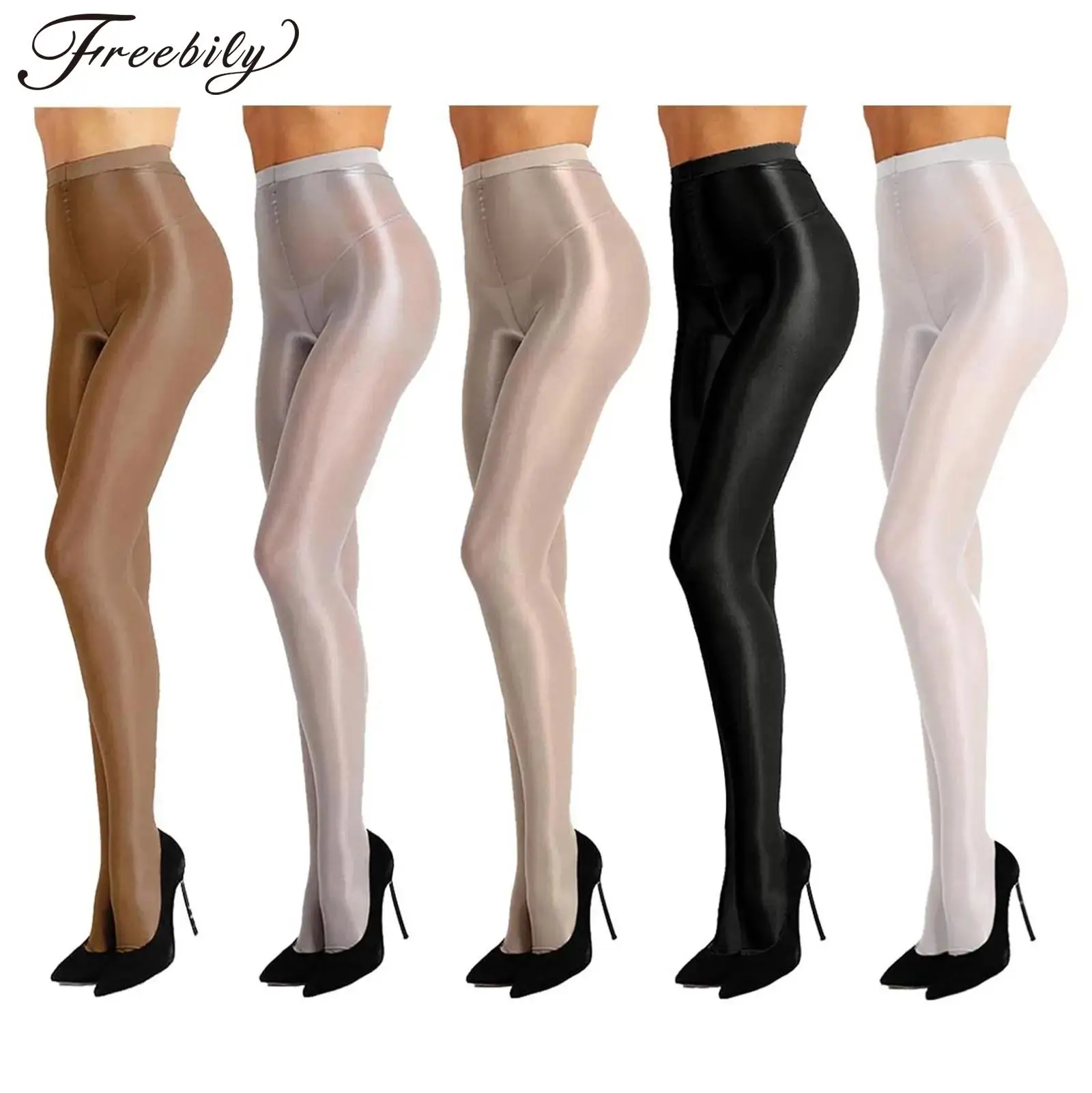 TUNIControl-Leggings Brillants pour Femme, Ultra Scintillants, Extensibles, Épaisseur 70D, Collants Sexy, Collant de brev, Discothèque, Rave Performance