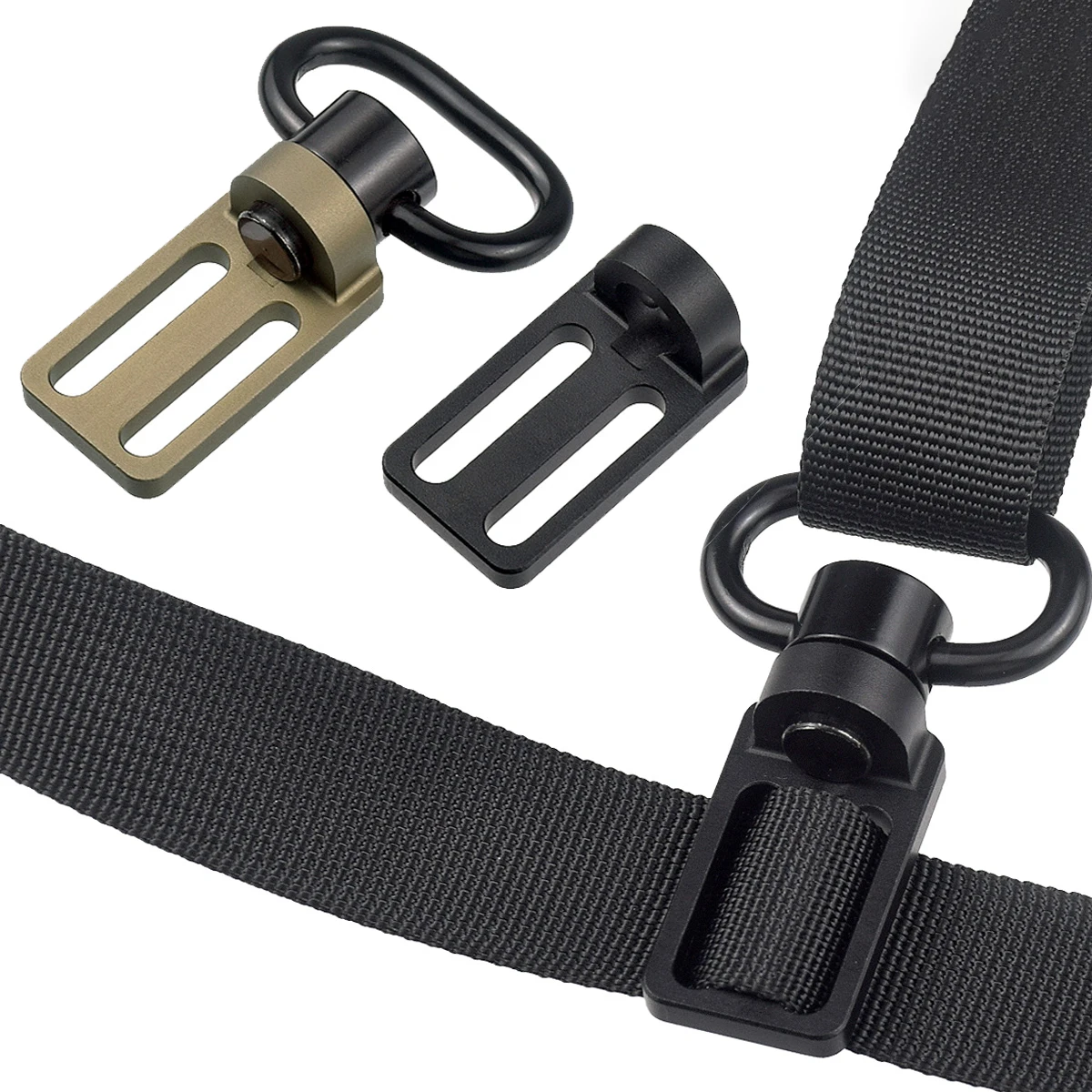 

Tactical 1 Inch 2 To 1 Point Triglide Convert Slings Adapter Compatible With QD Swing Swivels Airsoft Hunting Vest Accessories