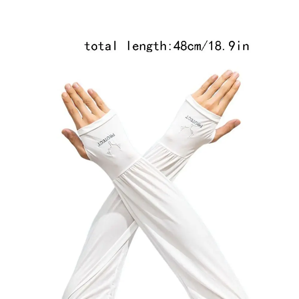 Anti-UV Ice Silk Sleeves UV Insulation Sun Protection Sunscreen Sleeve Arm Covers Long-sleeved Glove Cycling Gloves Women/men