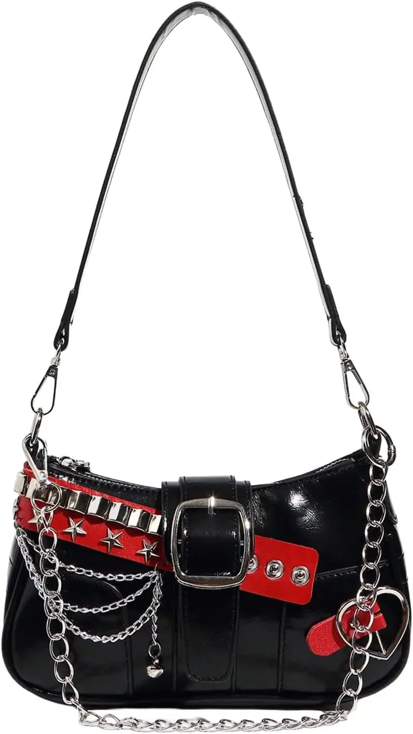 

Мини-сумка-хобо с цепочкой и вышивкой в виде звезд для женщин