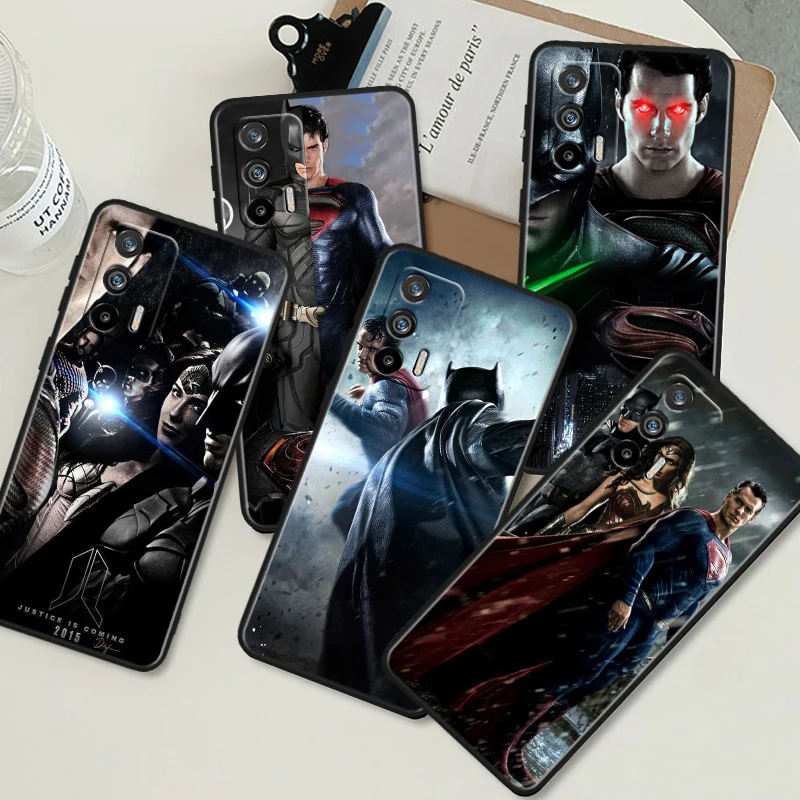 Superman Batman For OPPO Realme GT Neo 5 SE 10 9i 8i 7i 6s 5 Narzo 50i 50A 240W Pro Plus Black Soft Phone Case