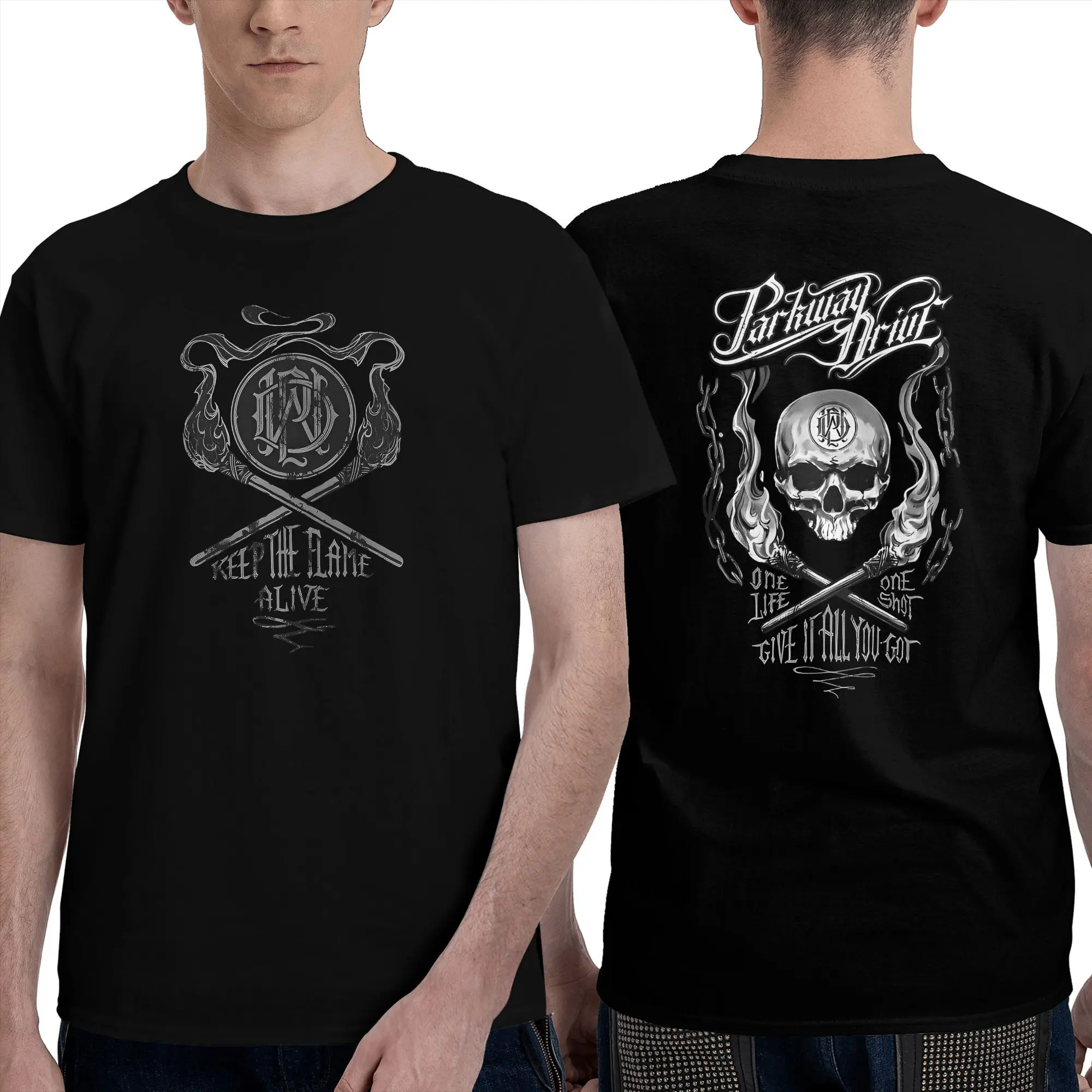 

Vintage T Shirt Parkway Drive Band 100% Cotton T-Shirts Novelty Tee Shirt for Couple Summer Y2K Funny Design Short Sleeve Tops