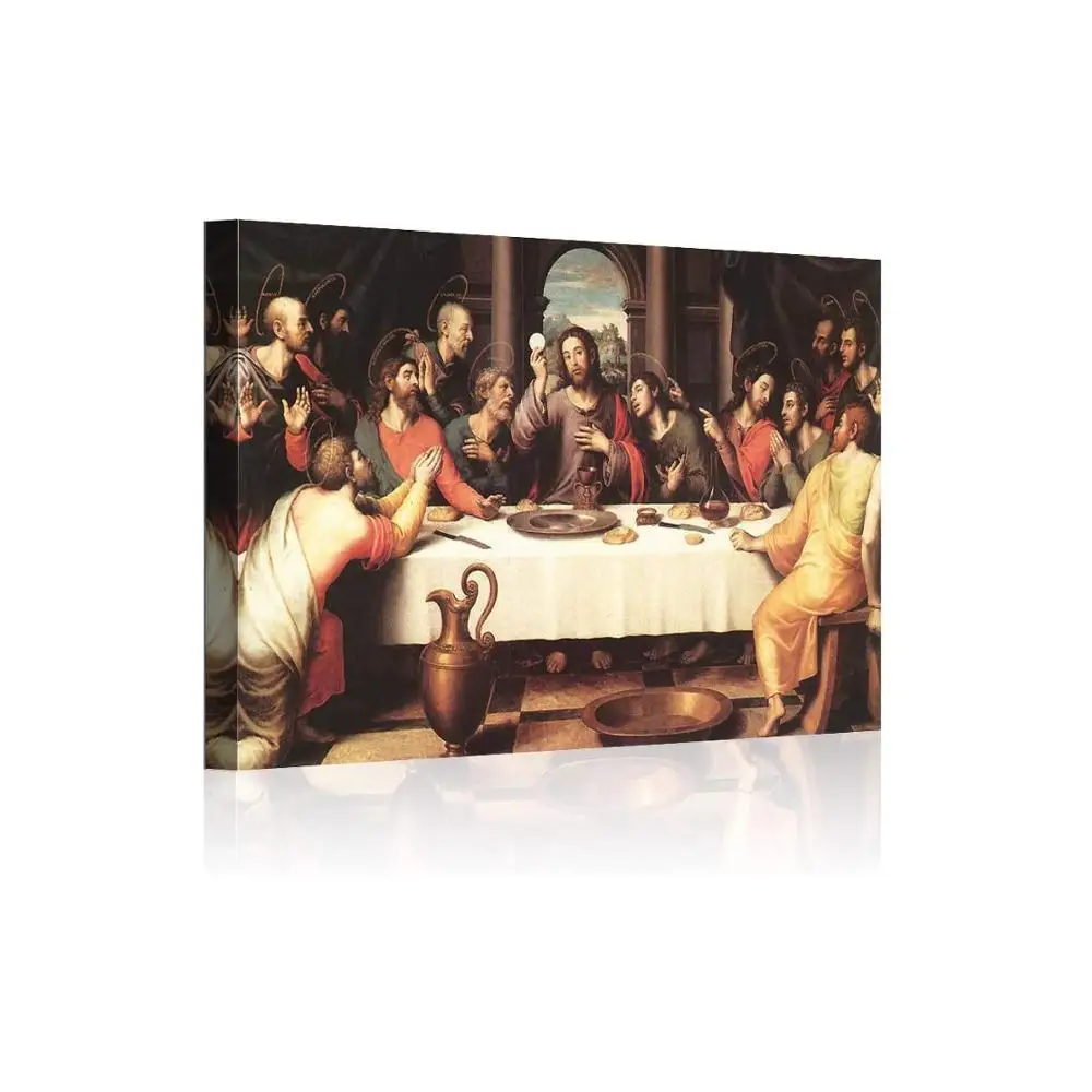 Leonardo Da Vincis The Last Supper Canvas Print  Classic Wall Art Poster for Living Room  Kitchen Decor