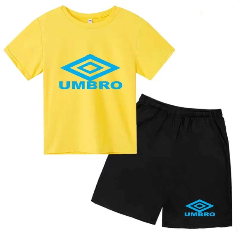 

3-12 Years Boys Girls Casual Short Sleeve Sports Set Children's T-shirt+Shorts Summer Clothes